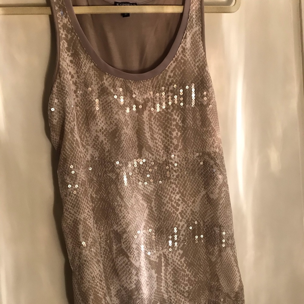Express embellished tank top